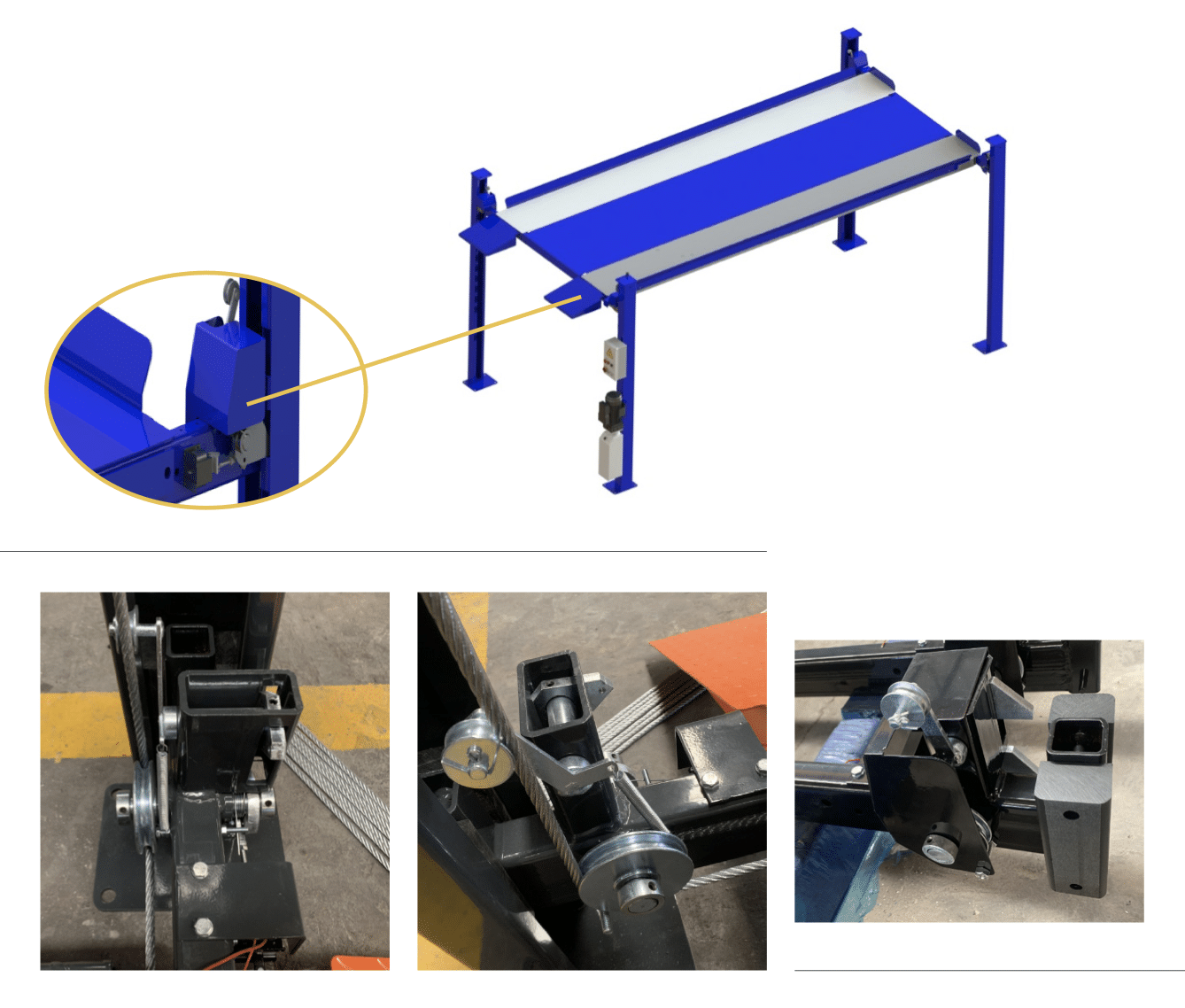 4 post lift install mechanical safety lock system for stacking cars safety
