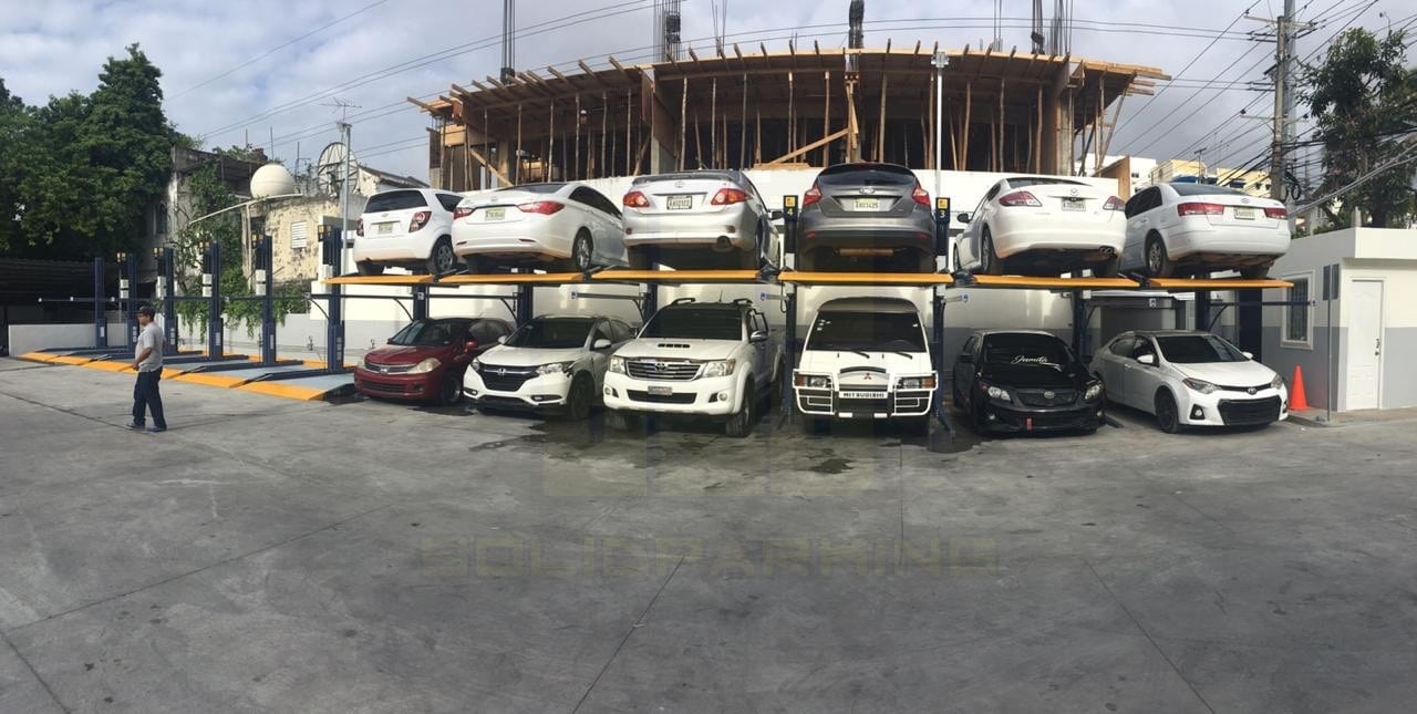 hot galvanizing finished two posts parking lift