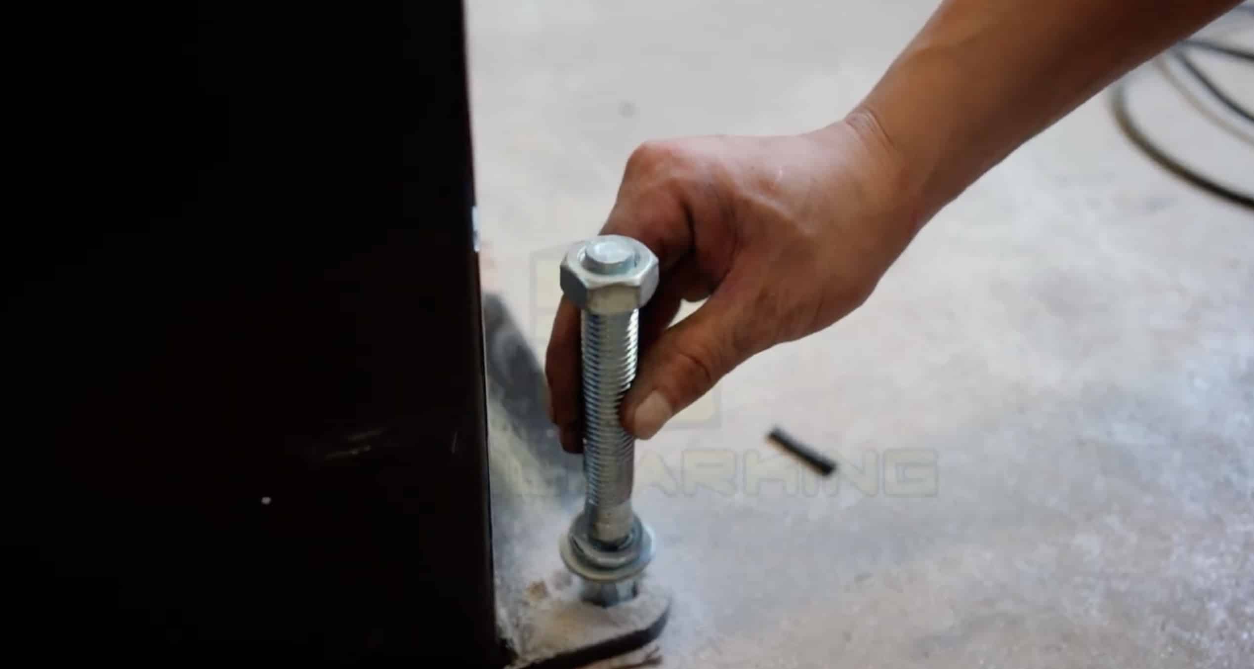 parking lift concrete quality and anchor installation